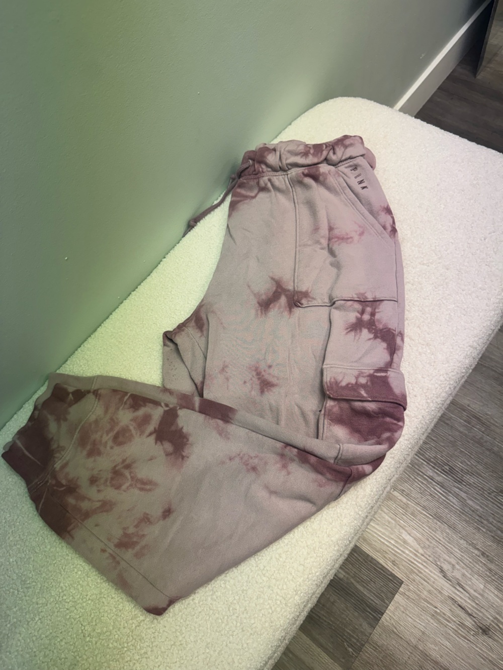 PINK Tie-Dye Jogger Pants - Mauve Pink